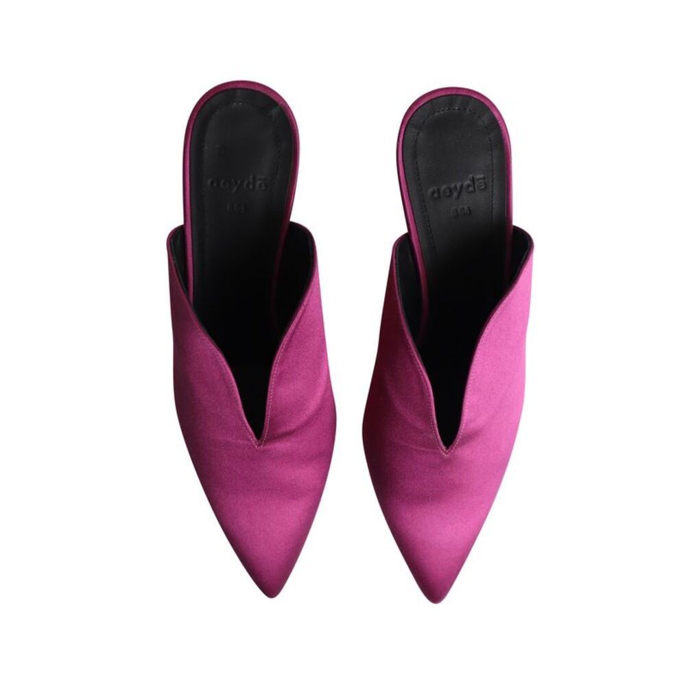 Aeyde Sylvie Mules in Pink Satin